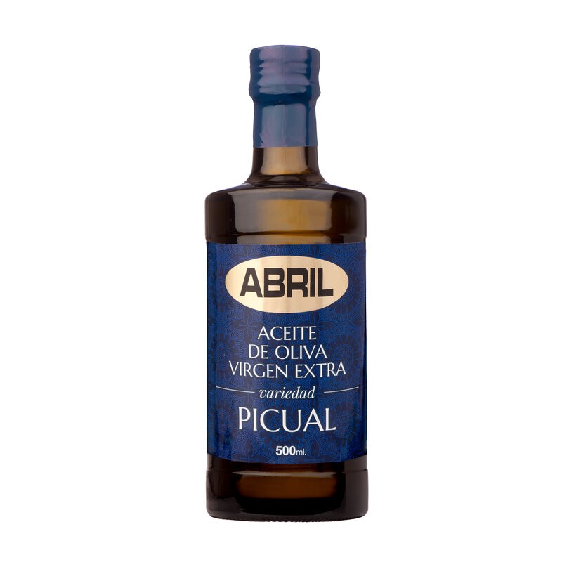 Aceite de Oliva Virgen Extra Monovarietales Abril. Cristal 500ml. Caja de 6  unid