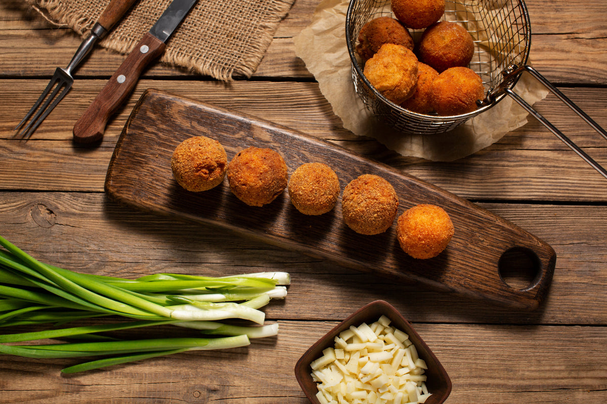 Croquetas de cecina y puerro