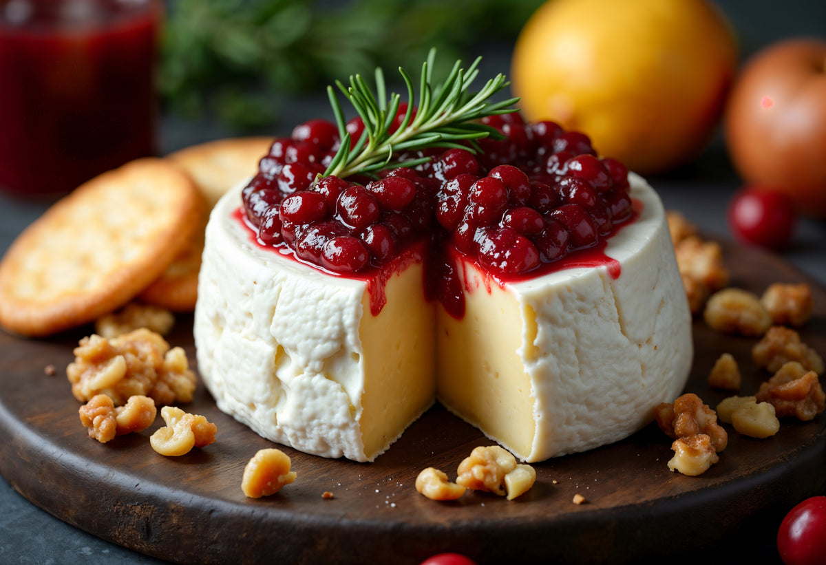 Entrante Navidad: Camembert con frutos rojos para dipear