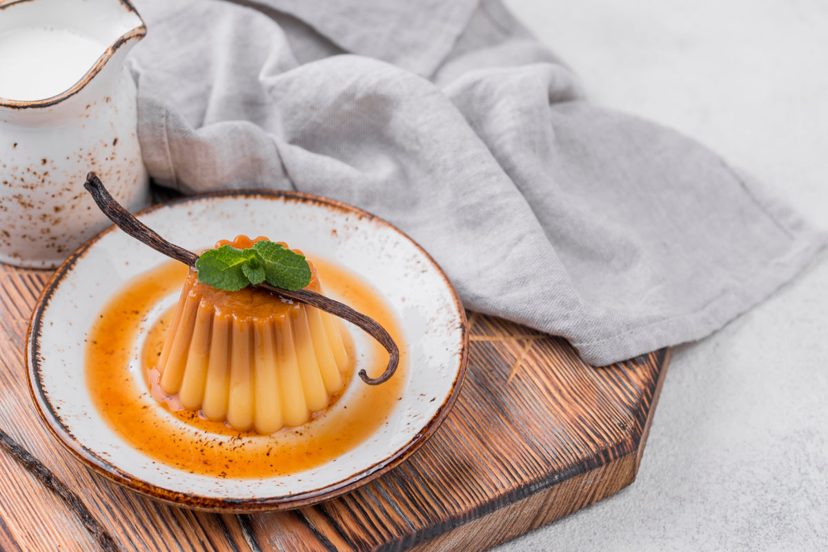 Flan de huevo con aceite de oliva virgen extra