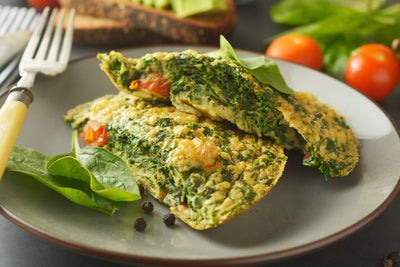 Frittata de patata, feta y pesto