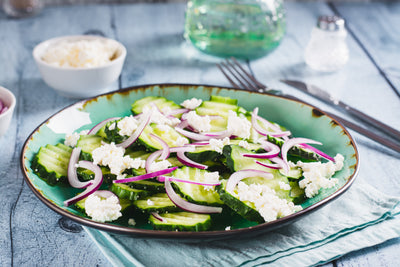 Ensalada de calabacín con queso feta